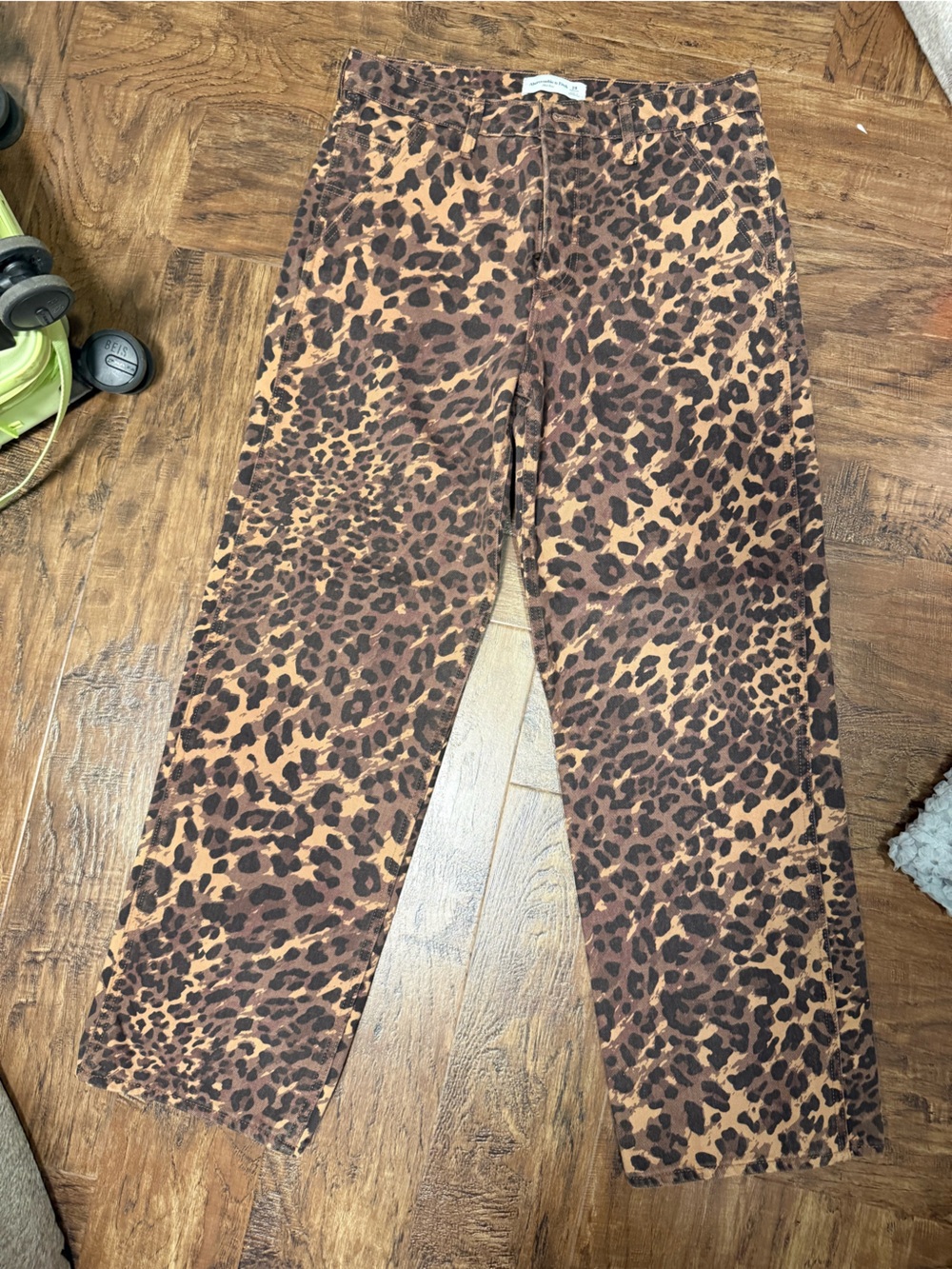 Abercrombie & Fitch Brown and Black Leopard Print Pants